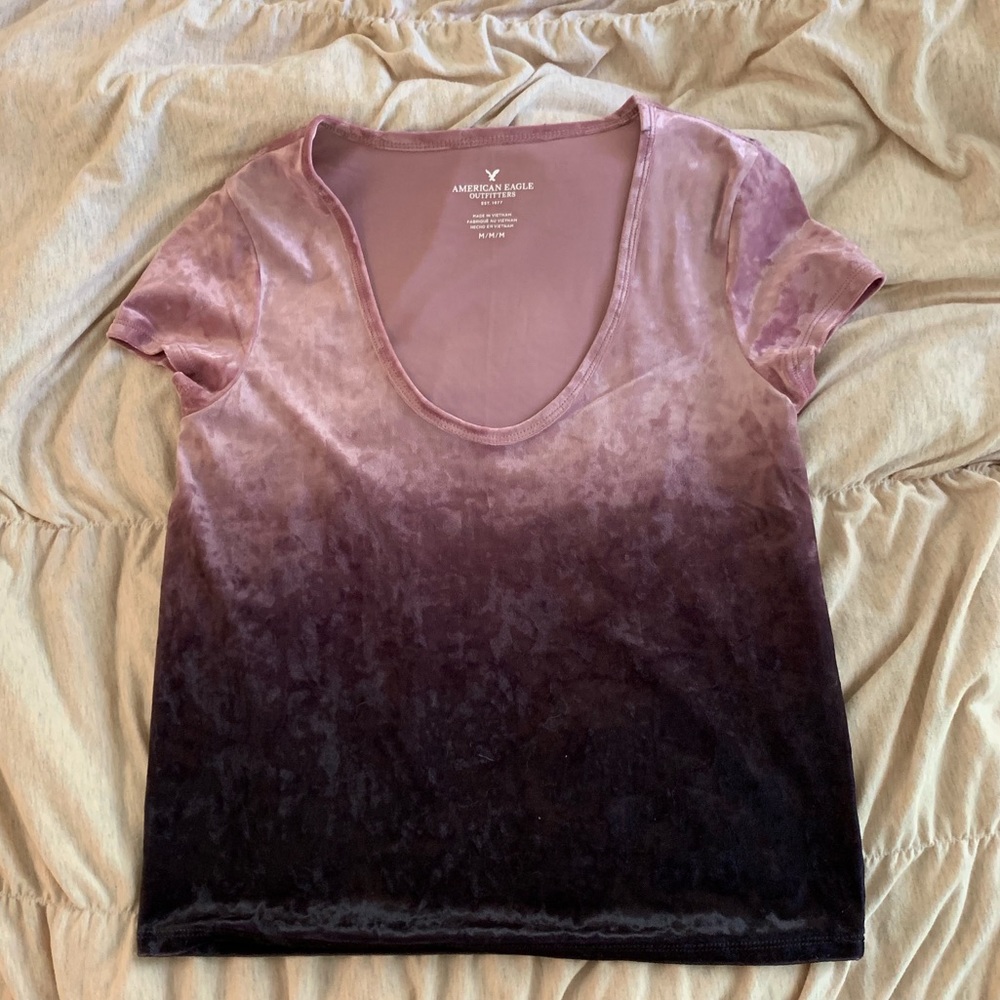 Velvet purple ombré top from AE